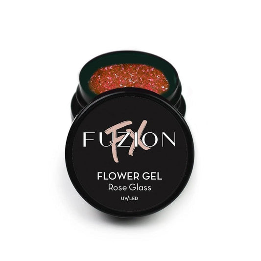 FUZION FX FLOWER GEL ROSE GLASS 8 G - Purple Beauty Supplies