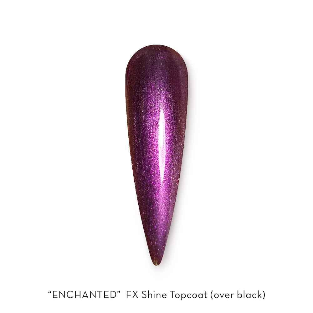 FUZION FX METALLIC PEARL TOP COAT EHCHANTED UV/LED 15 ML - Purple Beauty Supplies