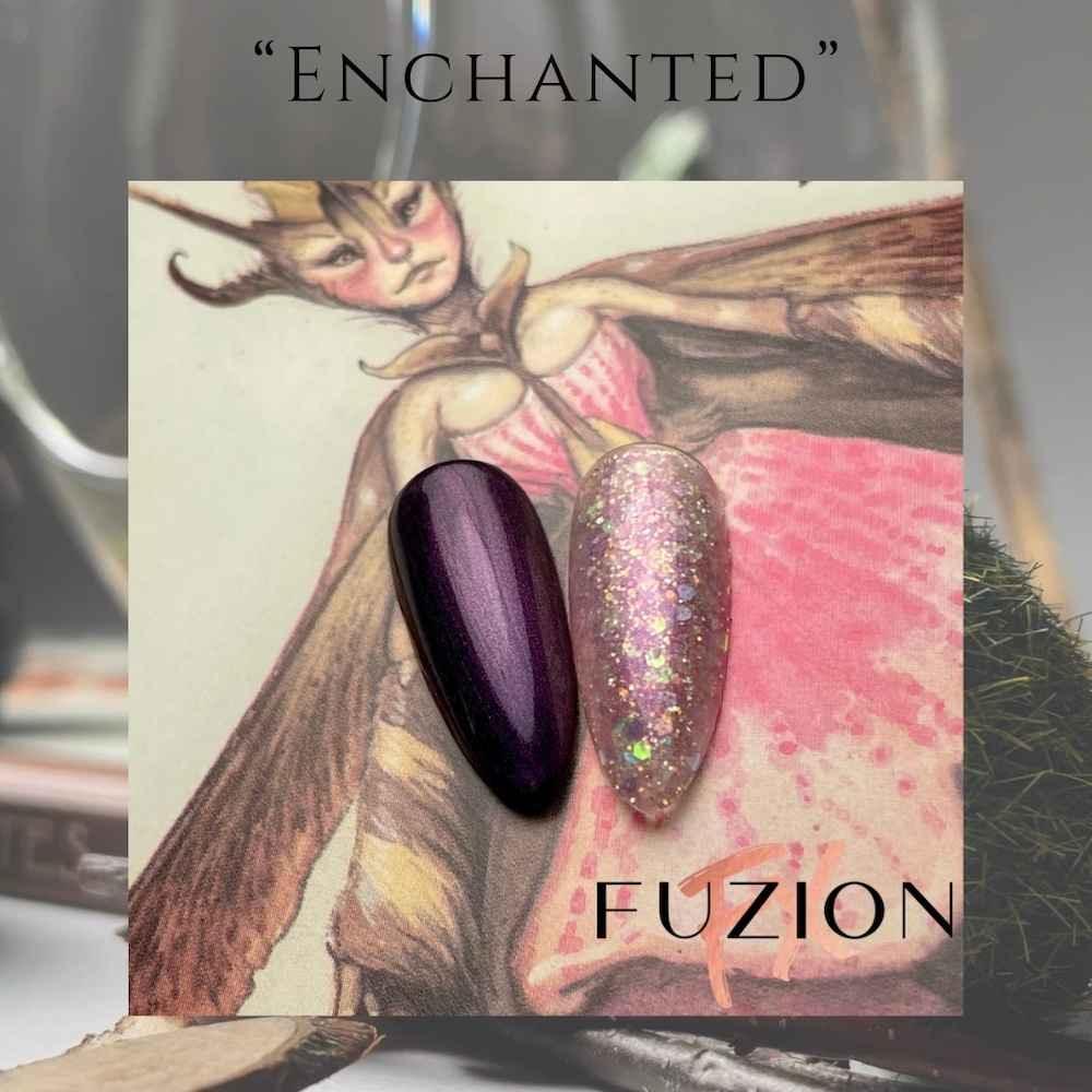 FUZION FX METALLIC PEARL TOP COAT EHCHANTED UV/LED 15 ML - Purple Beauty Supplies