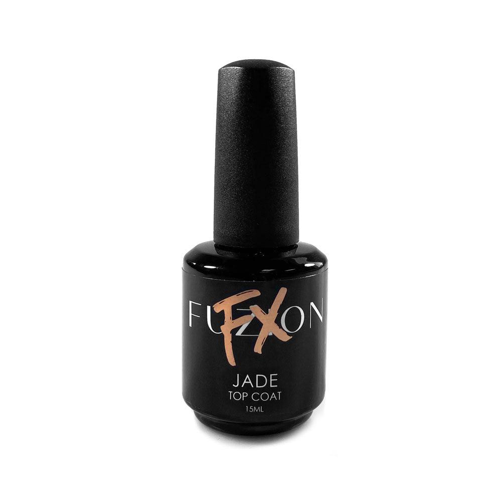 FUZION FX SHINY FLAKE TOP COAT JADE UV/LED 15 ML - Purple Beauty Supplies