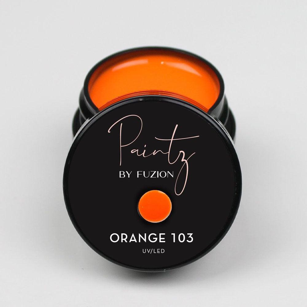 FUZION PAINTZ ORANGE 103 UV/LED GEL 8 G NEW PACKAGING! - Purple Beauty Supplies