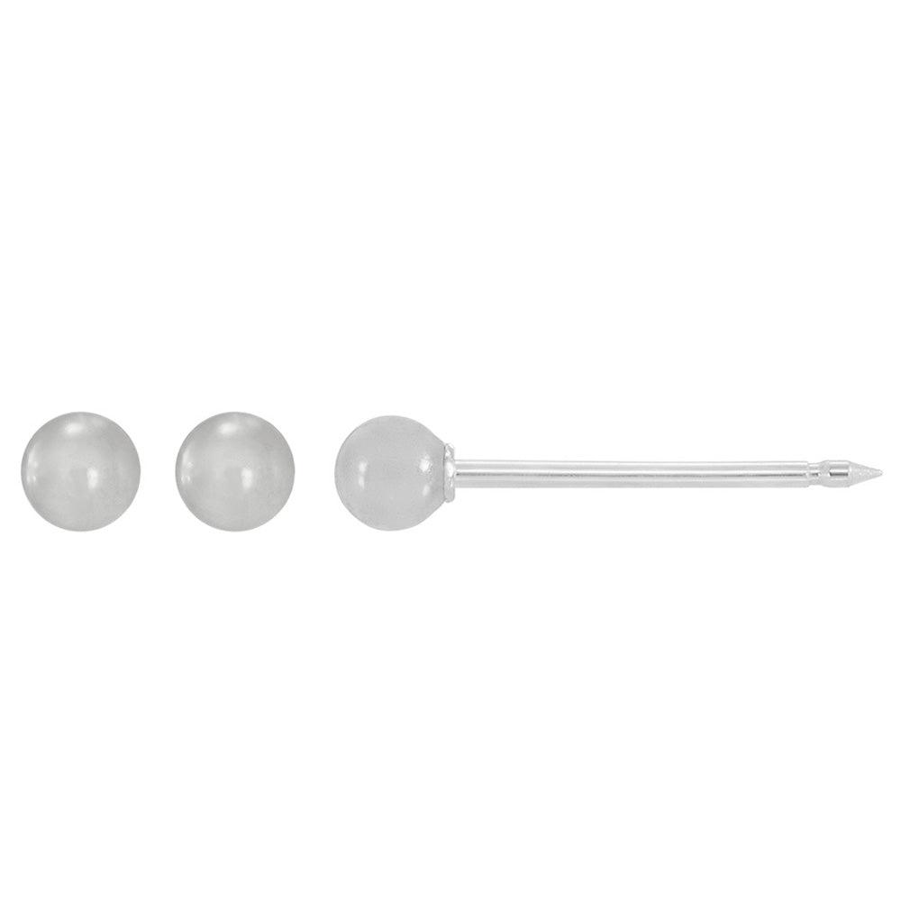 INVERNESS EARRINGS- SS 4MM BALL - Purple Beauty Supplies