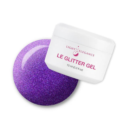 LIGHT ELEGANCE GLITTER GEL AMETHYST KISS 10 ML - Purple Beauty Supplies