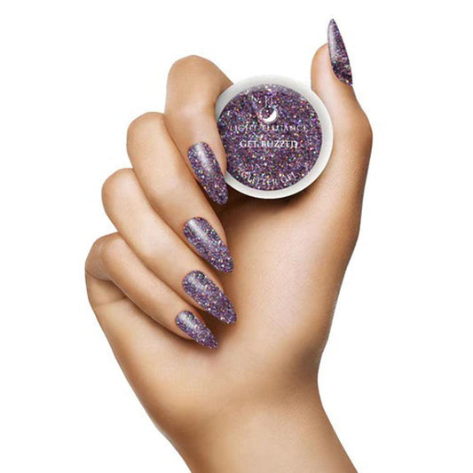 LIGHT ELEGANCE GLITTER GEL GET BUZZED UV/LED 17 ML - Purple Beauty Supplies