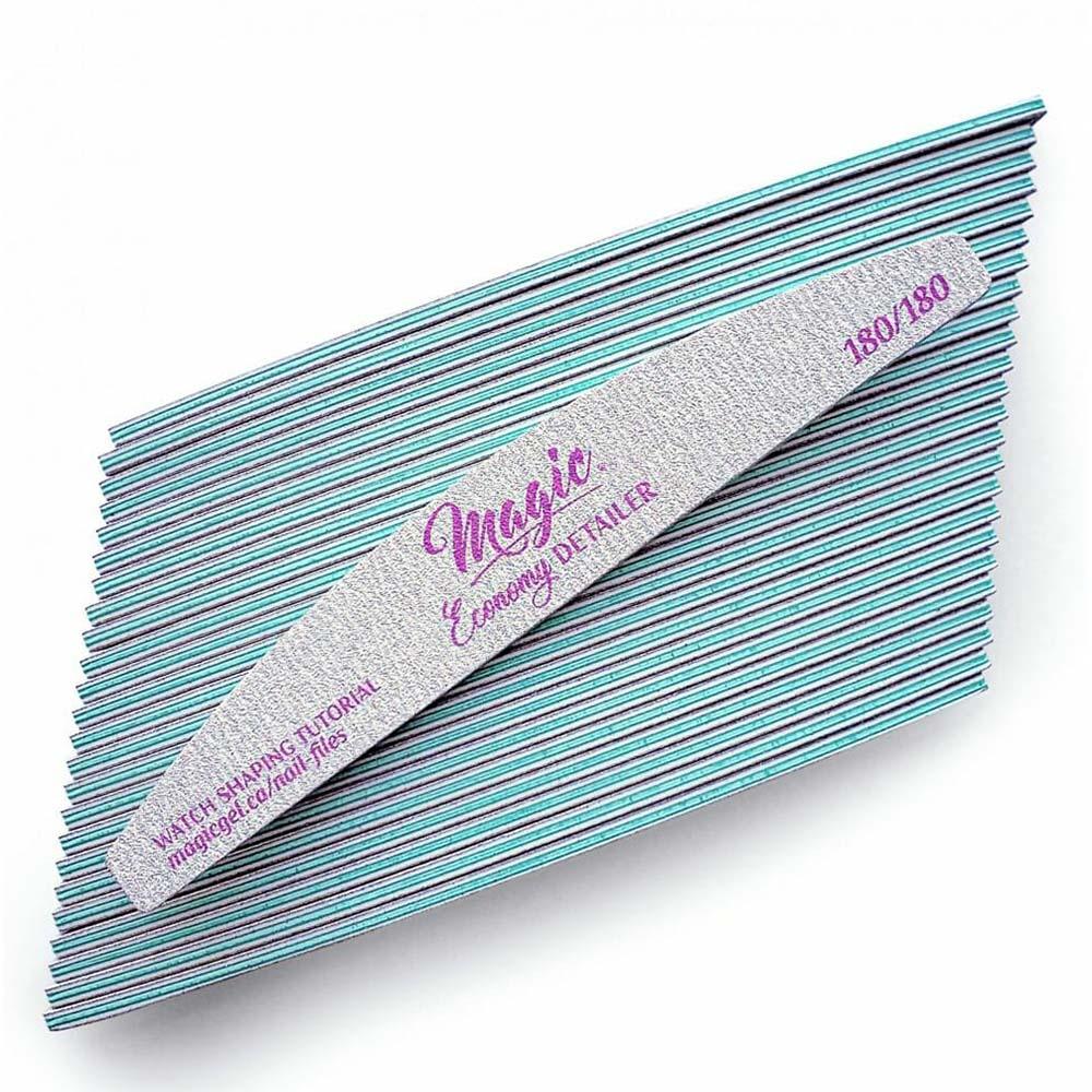 MAGIC GEL ECONOMY DETAILER NAIL FILE 180/180 25PK - Purple Beauty Supplies