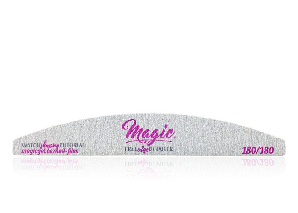 MAGIC GEL FREE EDGE DETAILER NAIL FILE 180/180 - Purple Beauty Supplies