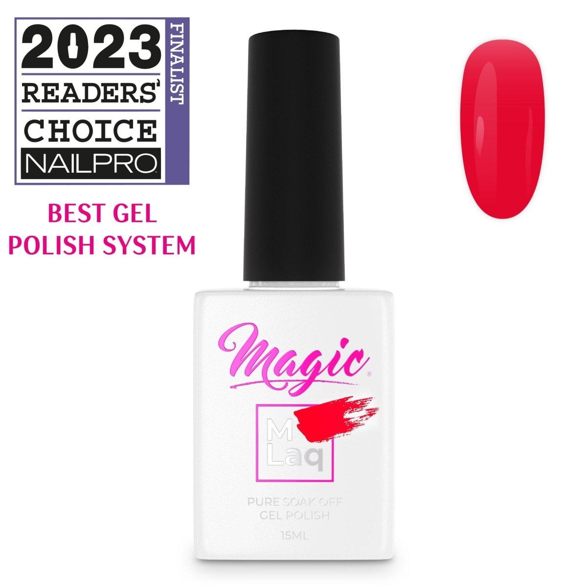 MAGIC GEL MLaq CHRISTMAS RED #253 - Purple Beauty Supplies