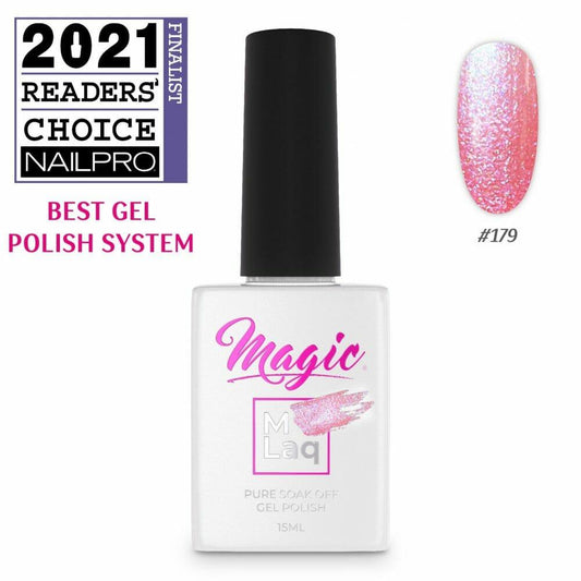 MAGIC GEL MLaq REFLECTIONS PARADISE PINK #179 - Purple Beauty Supplies