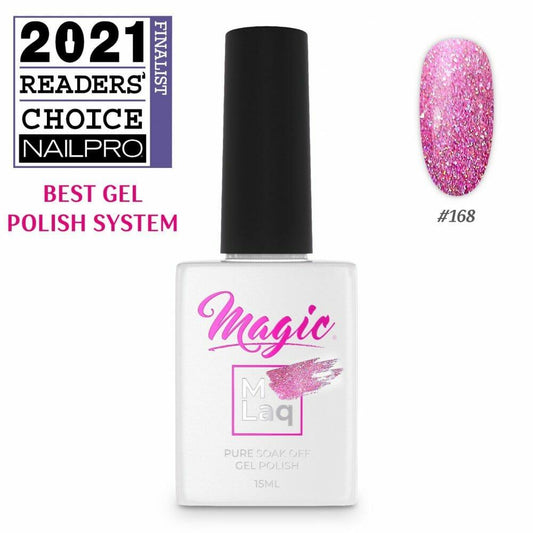 MAGIC GEL MLaq REFLECTIONS PINK MOSAIC #168 - Purple Beauty Supplies