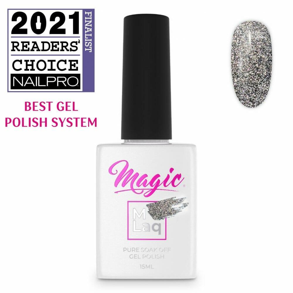 MAGIC GEL MLaq REFLECTIONS SILVER RAIN #93 - Purple Beauty Supplies