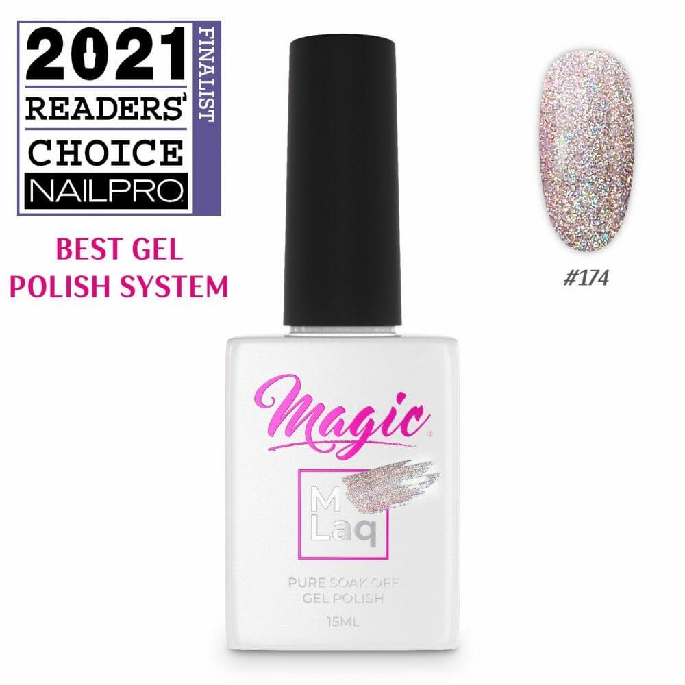 MAGIC GEL MLaq REFLECTIONS SILVER TAUPE #174 - Purple Beauty Supplies