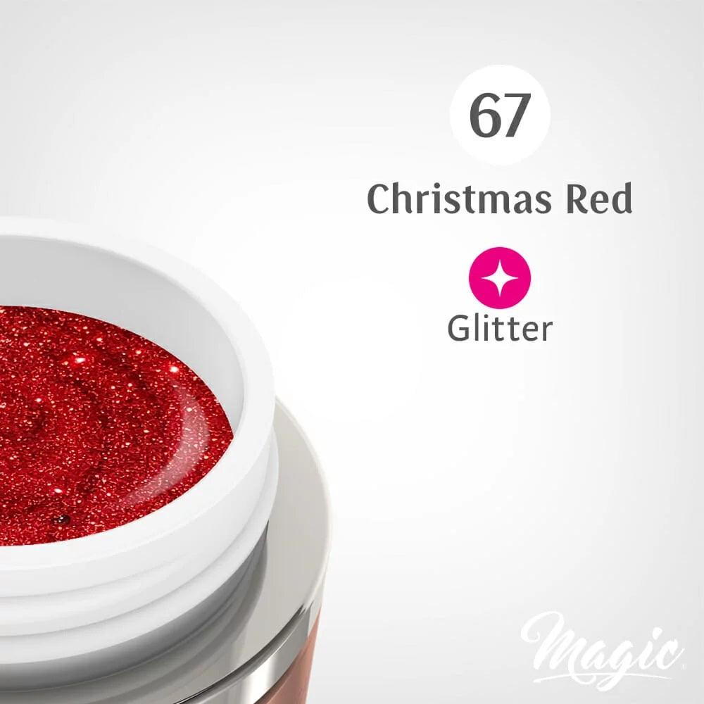 MAGIC GEL PAINT GLITTER CHRISTMAS RED #67 - Purple Beauty Supplies