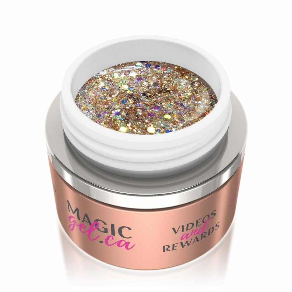 MAGIC GEL PAINT GLITTER GOLDEN BIRD #235 - Purple Beauty Supplies