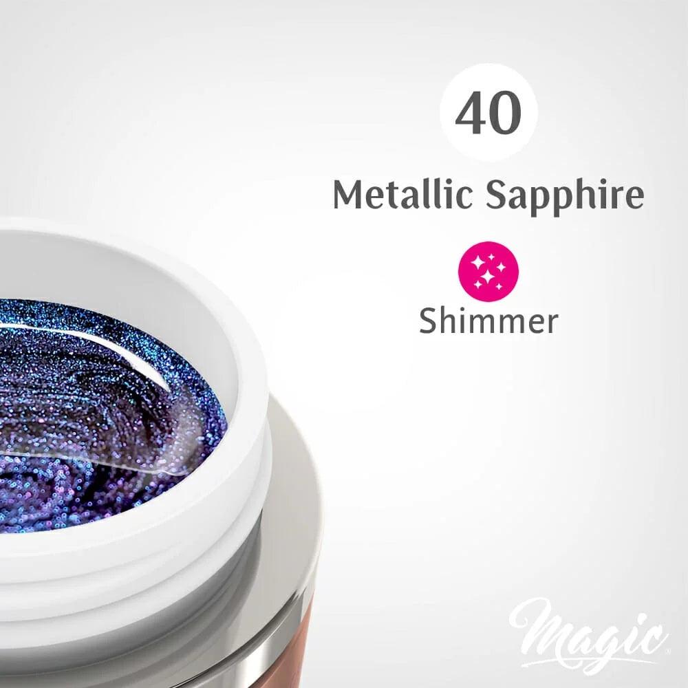 MAGIC GEL PAINT METALLIC SAPPHIRE #40 - Purple Beauty Supplies