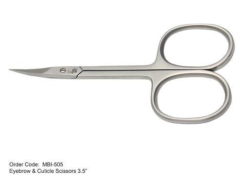 MBI CUTICLE AND EYEBROW SCISSOR FINE POINT 3.5" - Purple Beauty Supplies