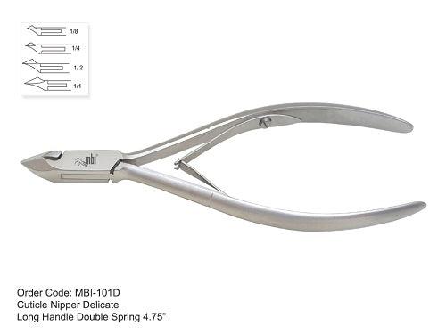 MBI CUTICLE NIPPER LONG HANDLE 4.75" 1/2 JAW - Purple Beauty Supplies