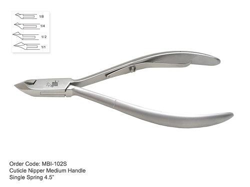 MBI CUTICLE NIPPER MEDIUM HANDLE 4.5" FULL JAW - Purple Beauty Supplies