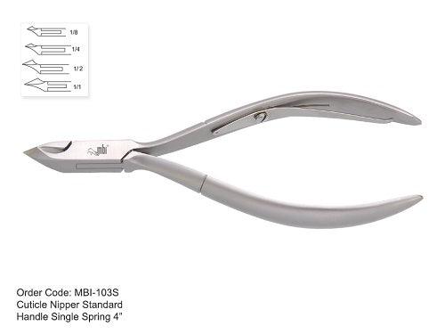 MBI CUTICLE NIPPER STANDARD HANDLE 4" 1/2 JAW - Purple Beauty Supplies