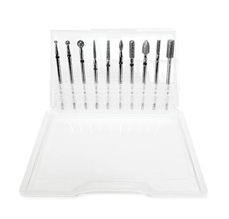 NSI DIAMOND (NATURAL NAIL) BIT SET 10 PC - Purple Beauty Supplies