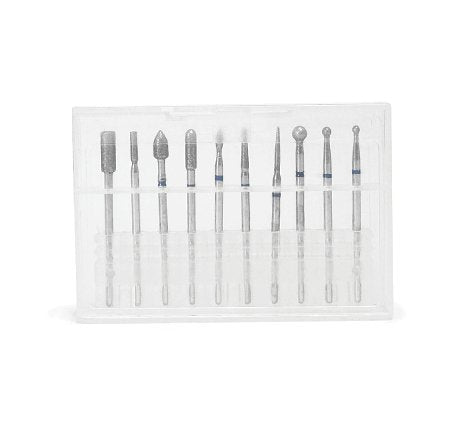 NSI DIAMOND (NATURAL NAIL) BIT SET 10 PC - Purple Beauty Supplies