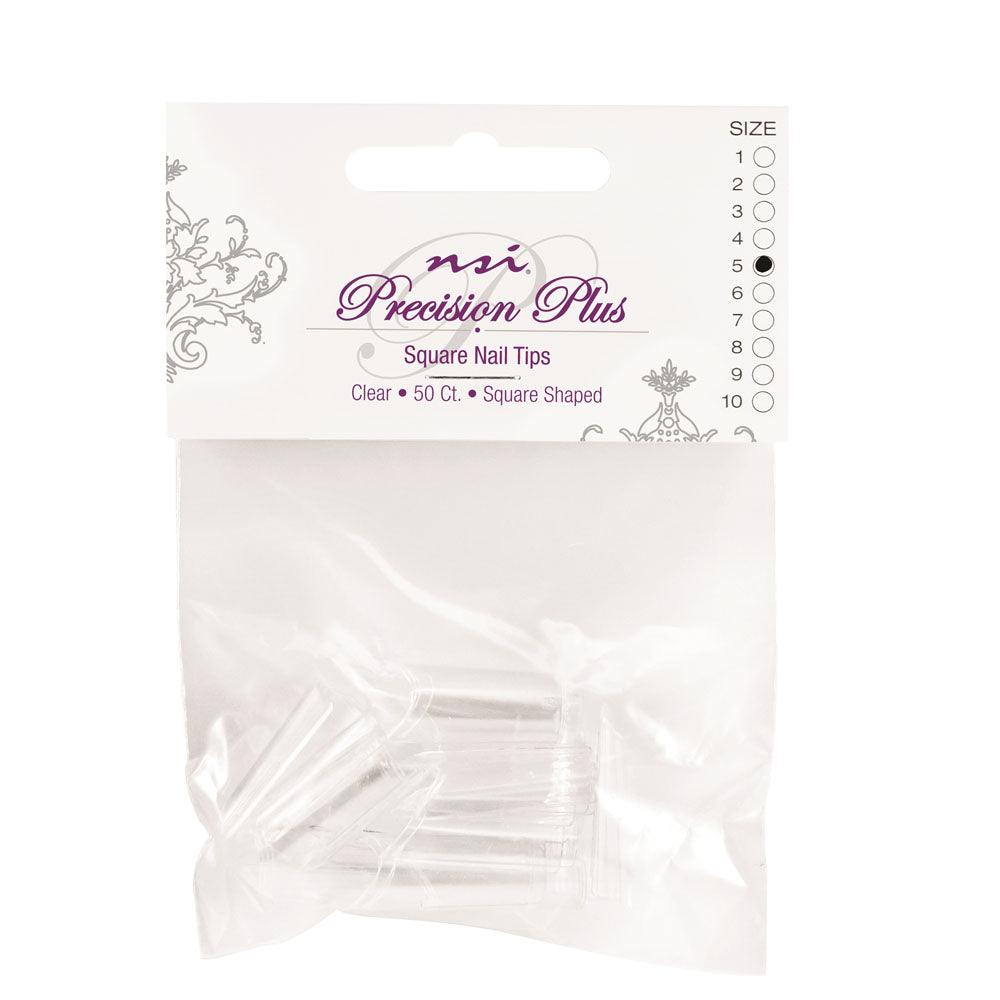 NSI PRECISION PLUS CLEAR TIP 50 CT REFILL #10 - Purple Beauty Supplies