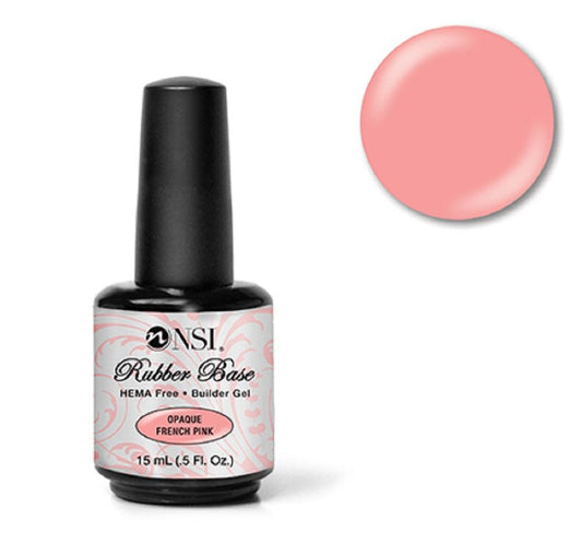 NSI REMOVEABLE RUBBER BASE OPAQUE FRENCH PINK .5 OZ/15 ML - Purple Beauty Supplies