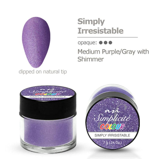 NSI SIMPLICITE COLOUR SIMPLY IRRESISTABLE 7 GM - Purple Beauty Supplies