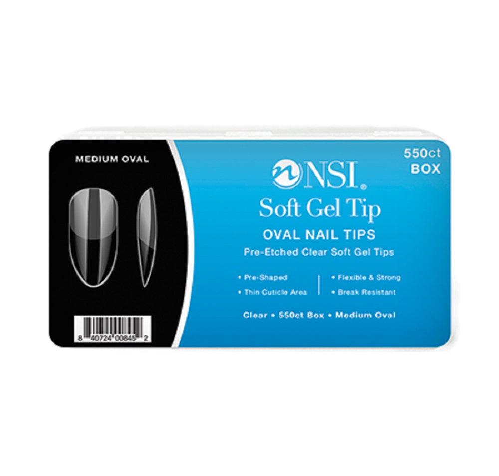 NSI SOFT GEL TIPS - OVAL 550 CT - Purple Beauty Supplies