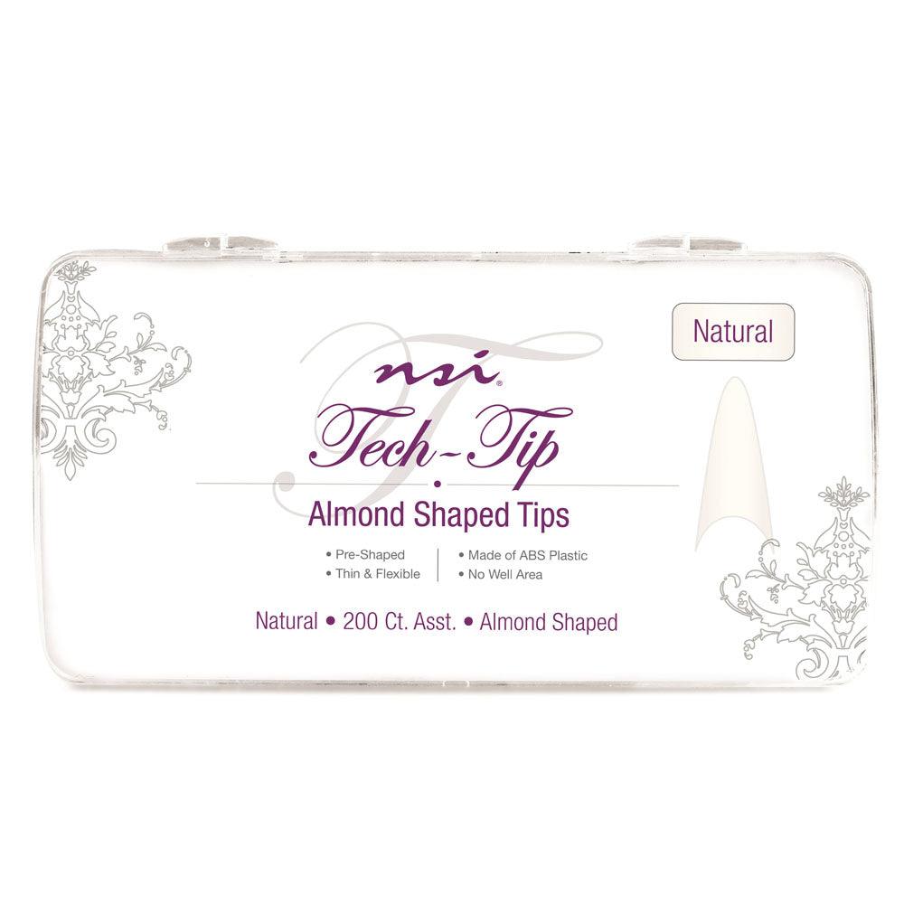 NSI TECH TIP ALMOND NATURAL TIP 200 CT - Purple Beauty Supplies