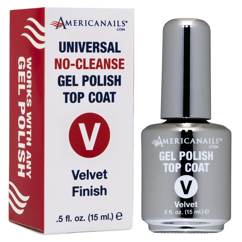 ON SALE! AMERICANAILS NO CLEANSE VELVET TOP COAT .5 OZ. - Purple Beauty Supplies