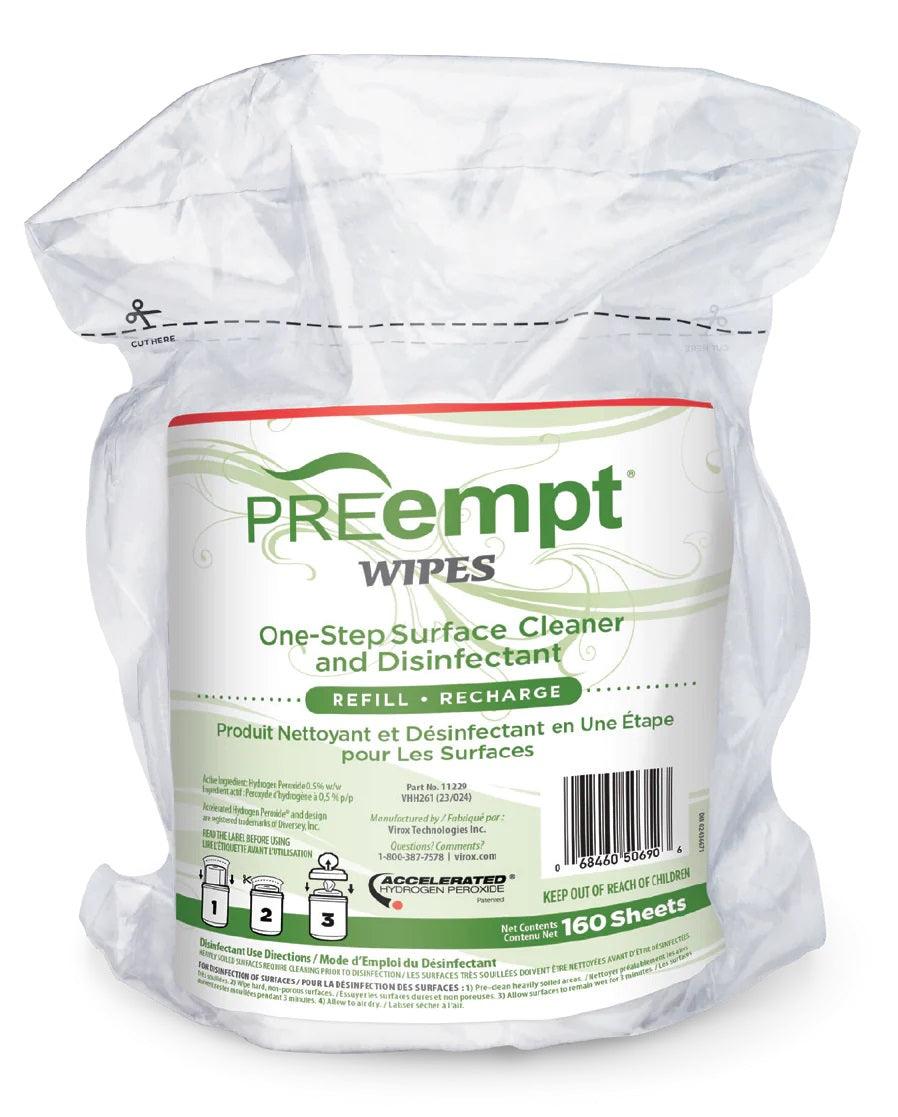 PREEMPT RTU REFILL WIPES 6" X 7" 160 CT - Purple Beauty Supplies