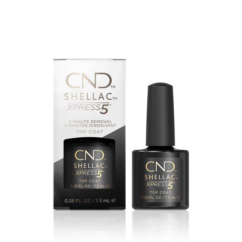 SALE! CND SHELLAC XPRESS5 TOP COAT .25 OZ/7 ML - Purple Beauty Supplies