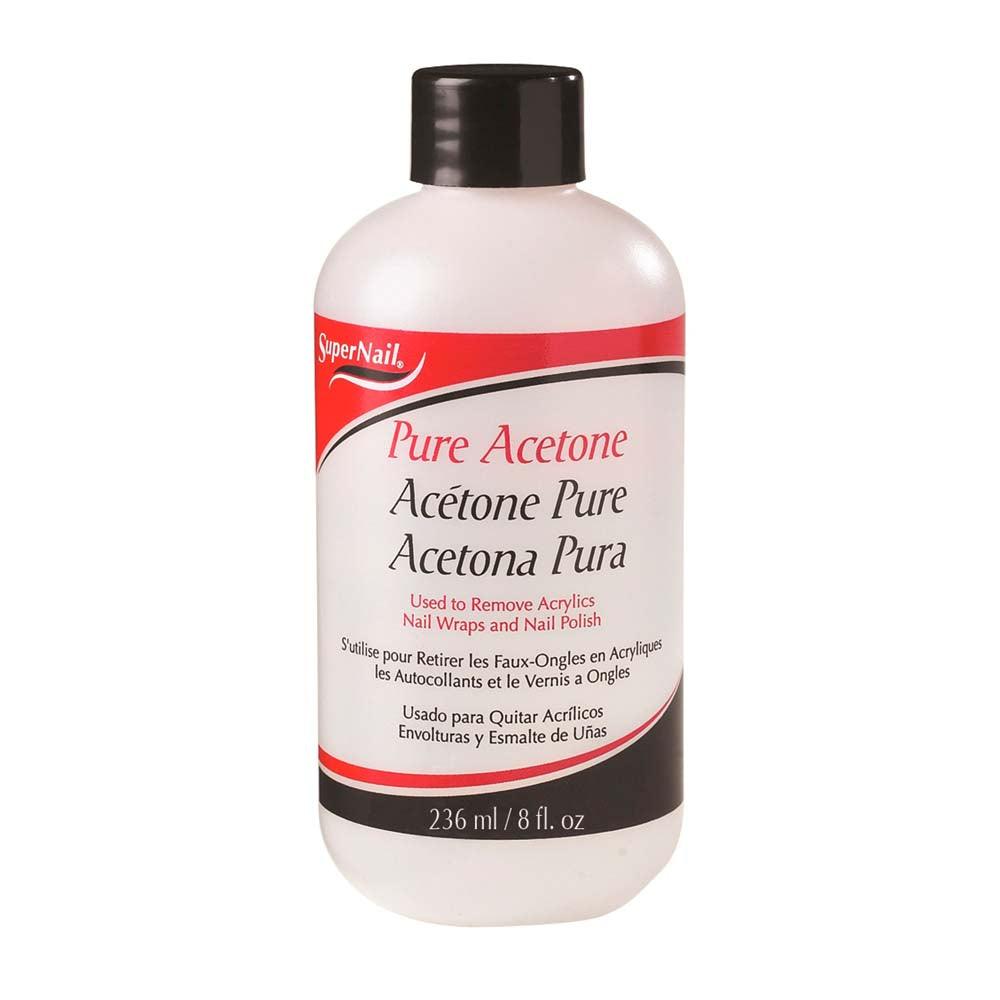 SUPERNAIL PURE ACETONE 8 OZ/236 ML - Purple Beauty Supplies