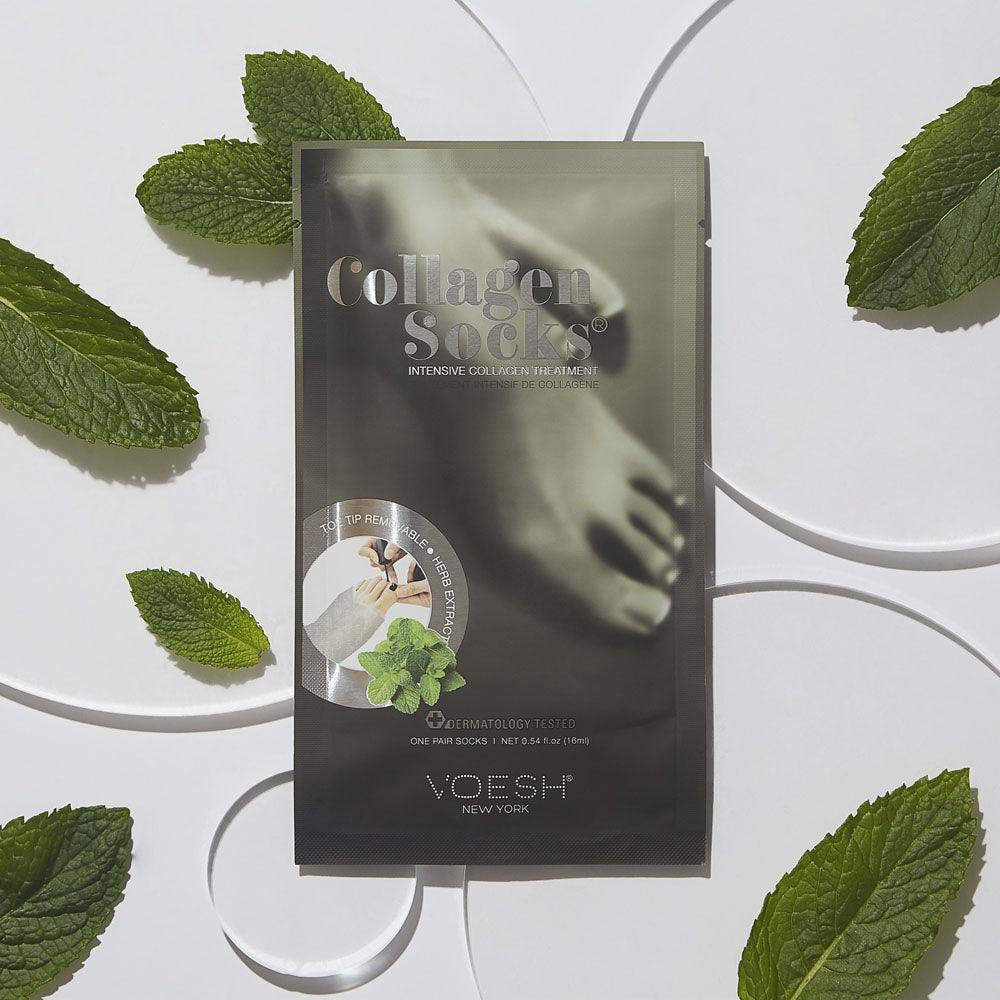 VOESH COLLAGEN SOCKS W/ MINT + BOTANICAL EXTRACTS - Purple Beauty Supplies