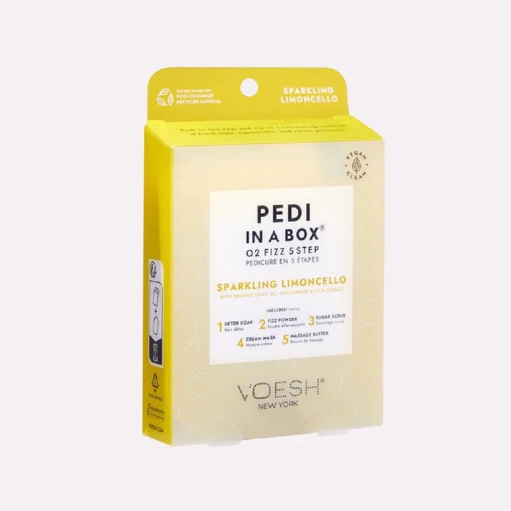 VOESH PEDI IN A BOX O2 FIZZ 5 STEP - SPARKLING LIMONCELLO - Purple Beauty Supplies